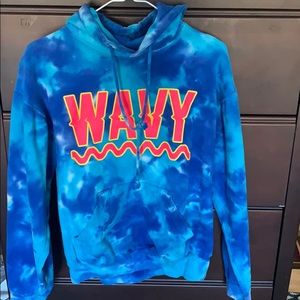 Blue tie dye hoodie
